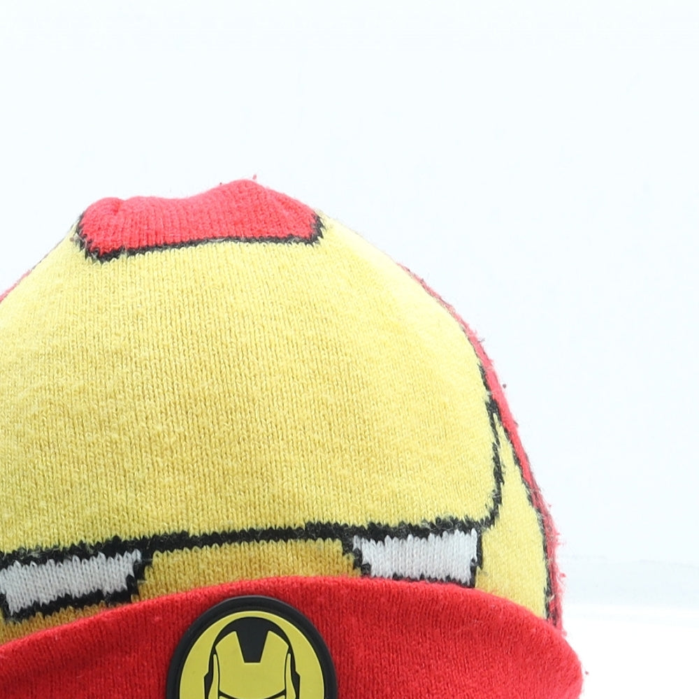 Nutmeg Boys Red Acrylic Beanie One Size - Iron Man