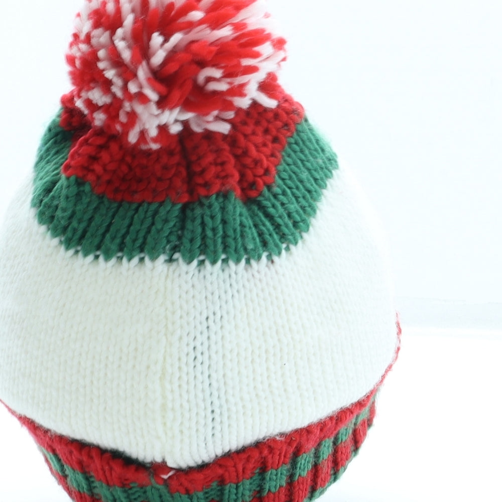 TU Boys Ivory Acrylic Bobble Hat One Size - Snowman