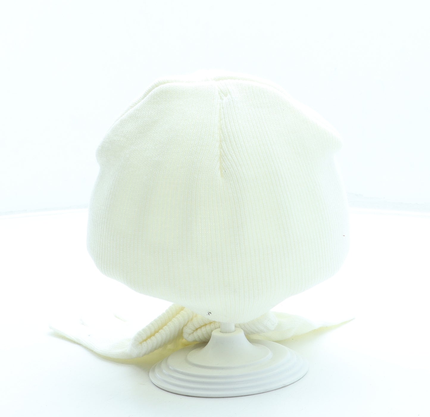 SheIn Girls Ivory Acrylic Beanie One Size