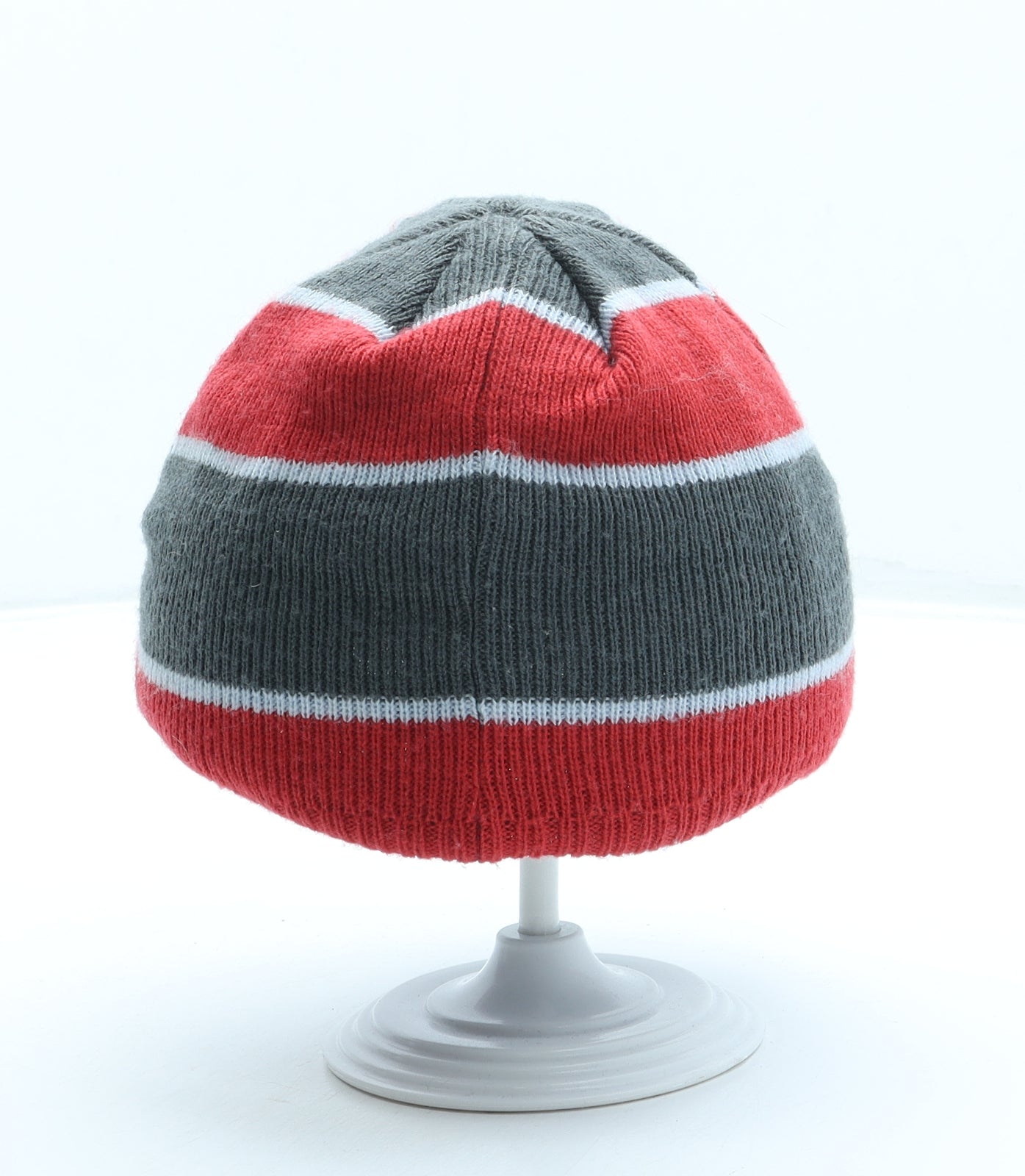 George Boys Red Striped Acrylic Beanie One Size - Angry Birds