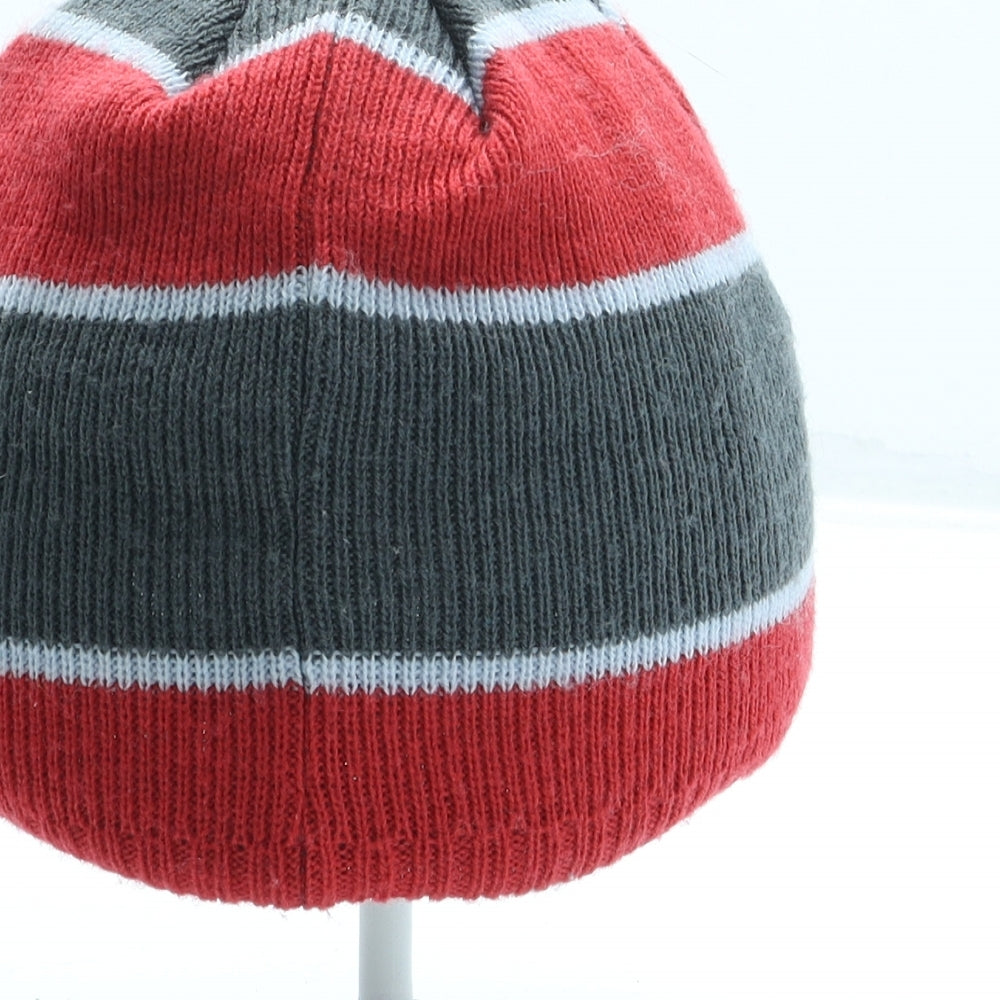 George Boys Red Striped Acrylic Beanie One Size - Angry Birds