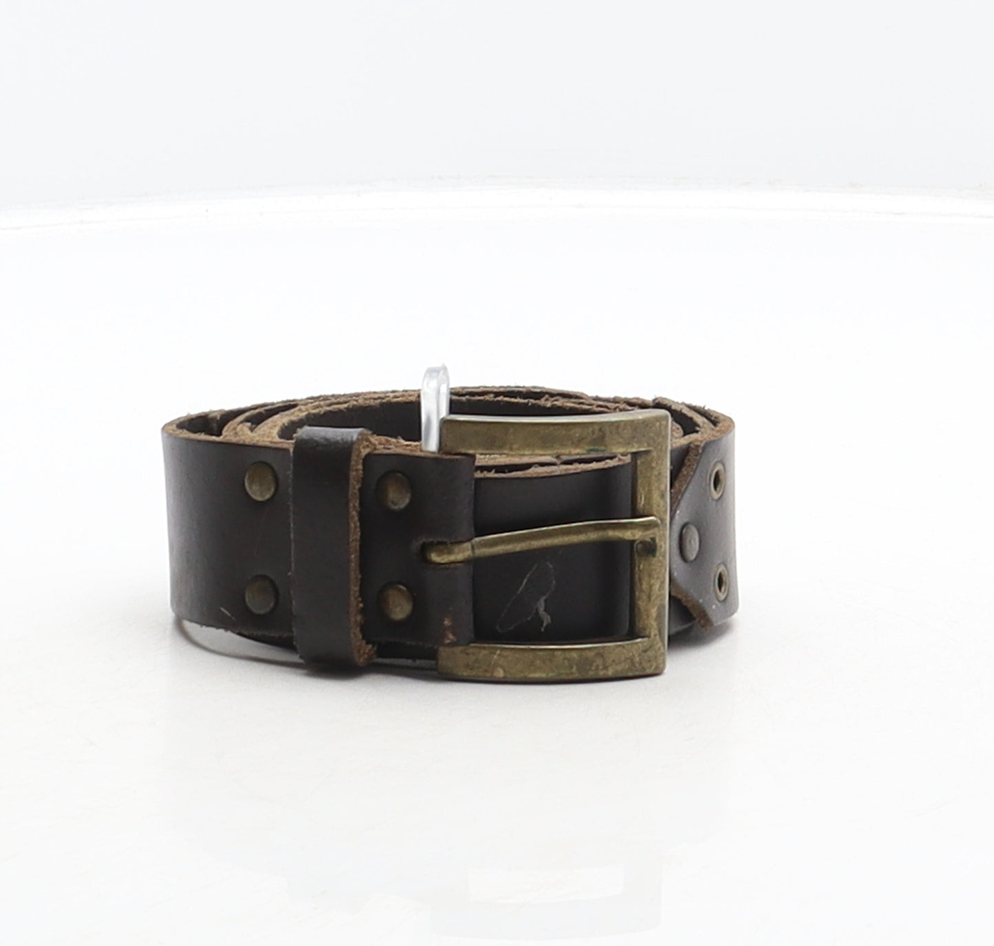 Preworn Womens Black Solid Polyurethane Waist Belt Belt Size S