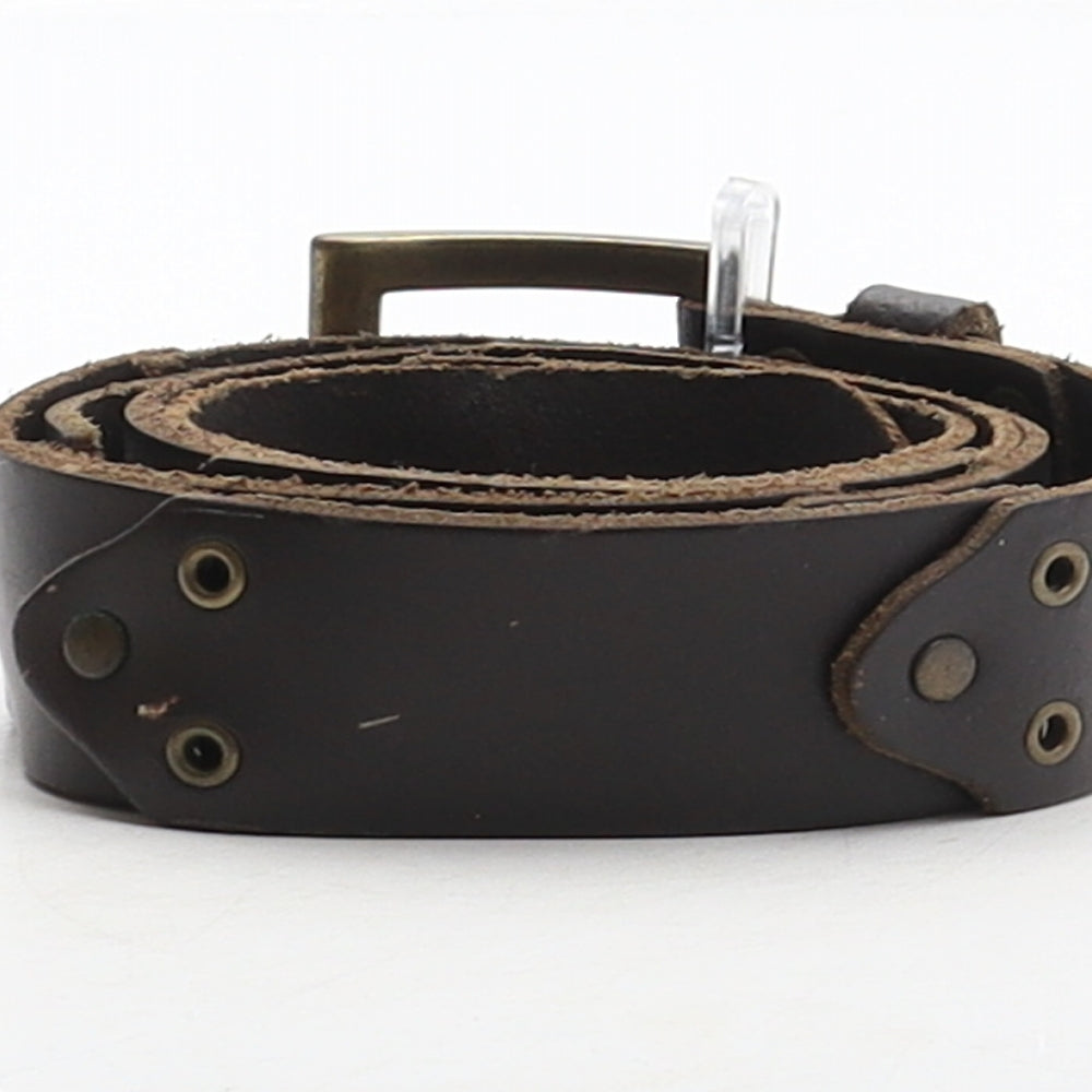 Preworn Womens Black Solid Polyurethane Waist Belt Belt Size S