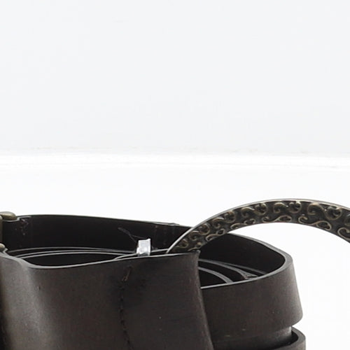 Per Una Womens Brown Solid Polyurethane Fashion Belt Belt Size M