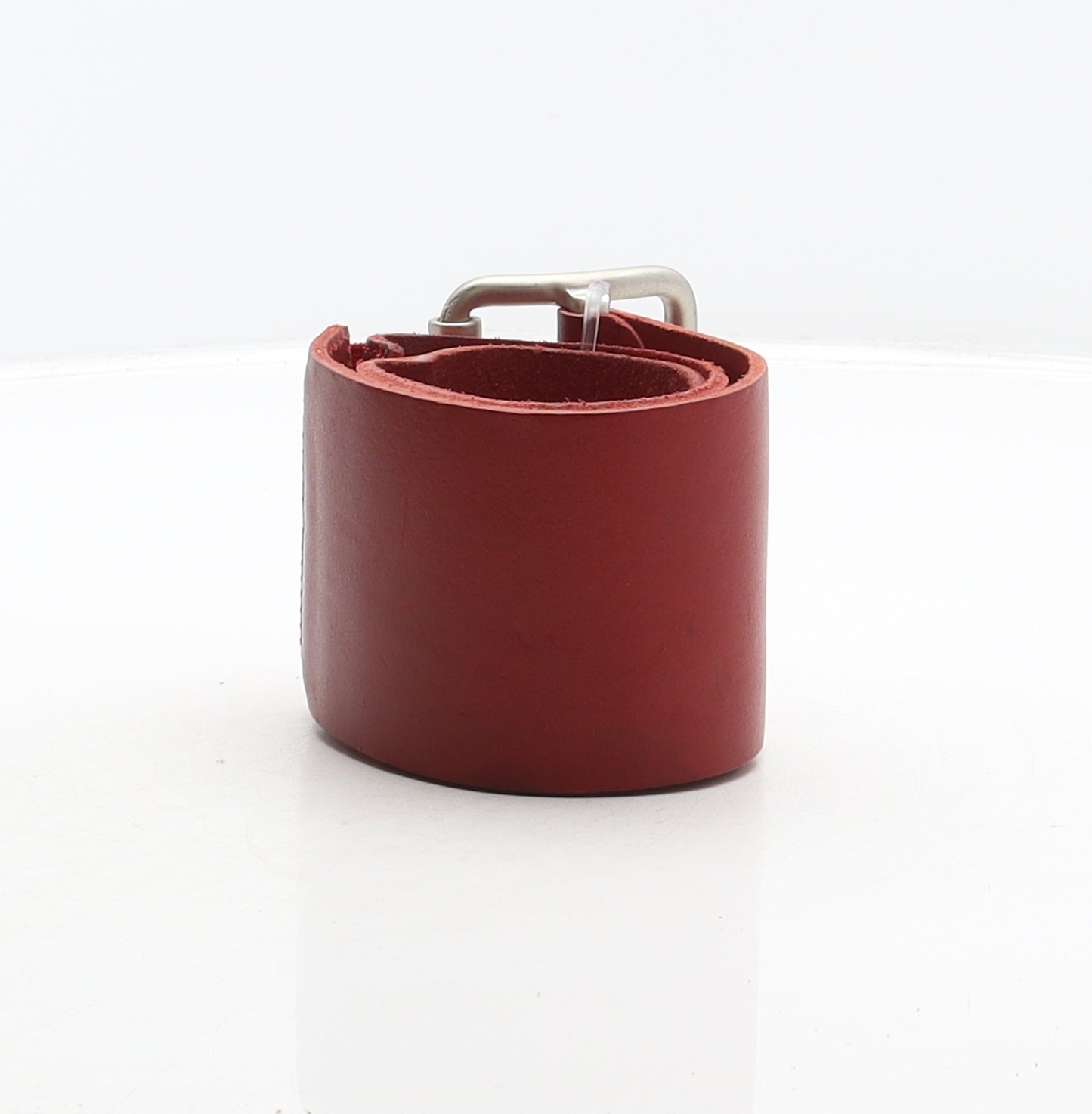 Miss Sixty Womens Red Solid Leather Waist Belt Belt Size L