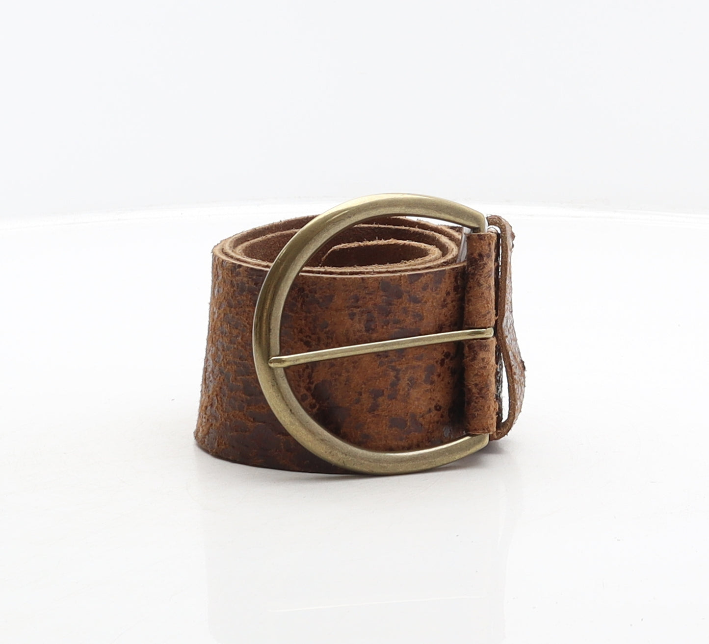 NEXT Womens Brown Solid Leather Waist Belt Belt Size S