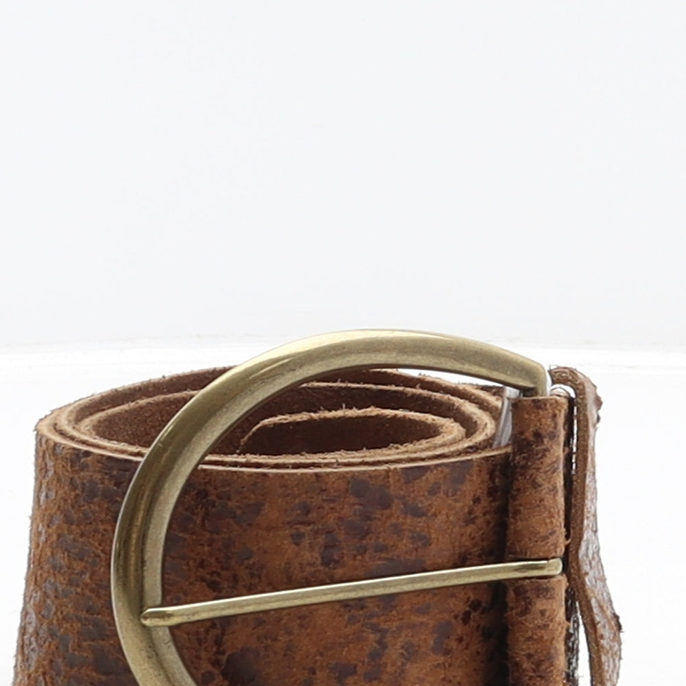 NEXT Womens Brown Solid Leather Waist Belt Belt Size S