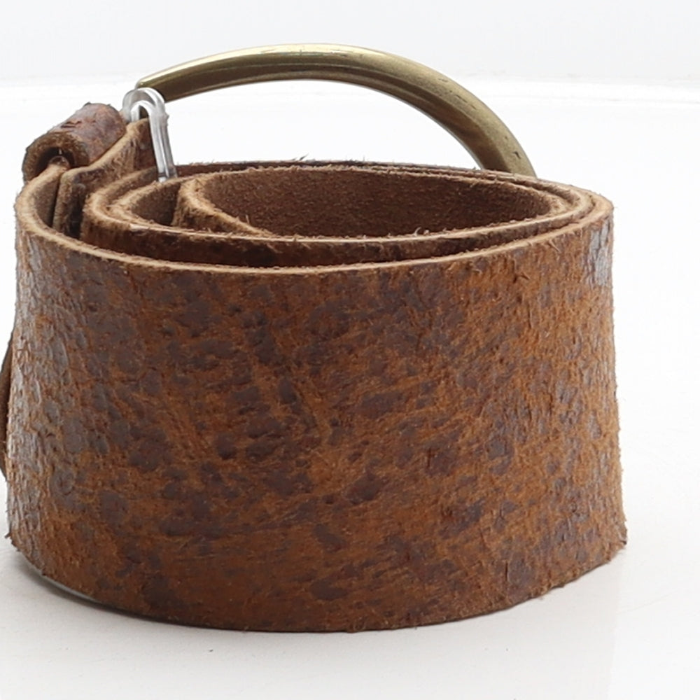 NEXT Womens Brown Solid Leather Waist Belt Belt Size S