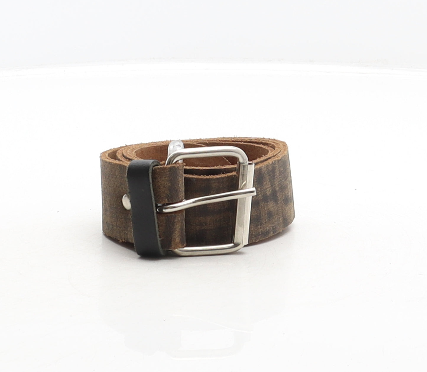 Preworn Mens Brown Solid Leather Dress Belt Belt One Size