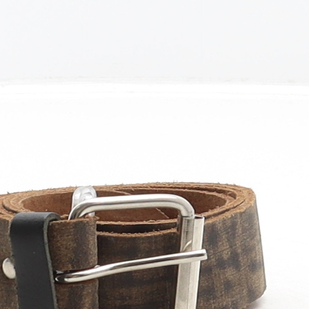 Preworn Mens Brown Solid Leather Dress Belt Belt One Size