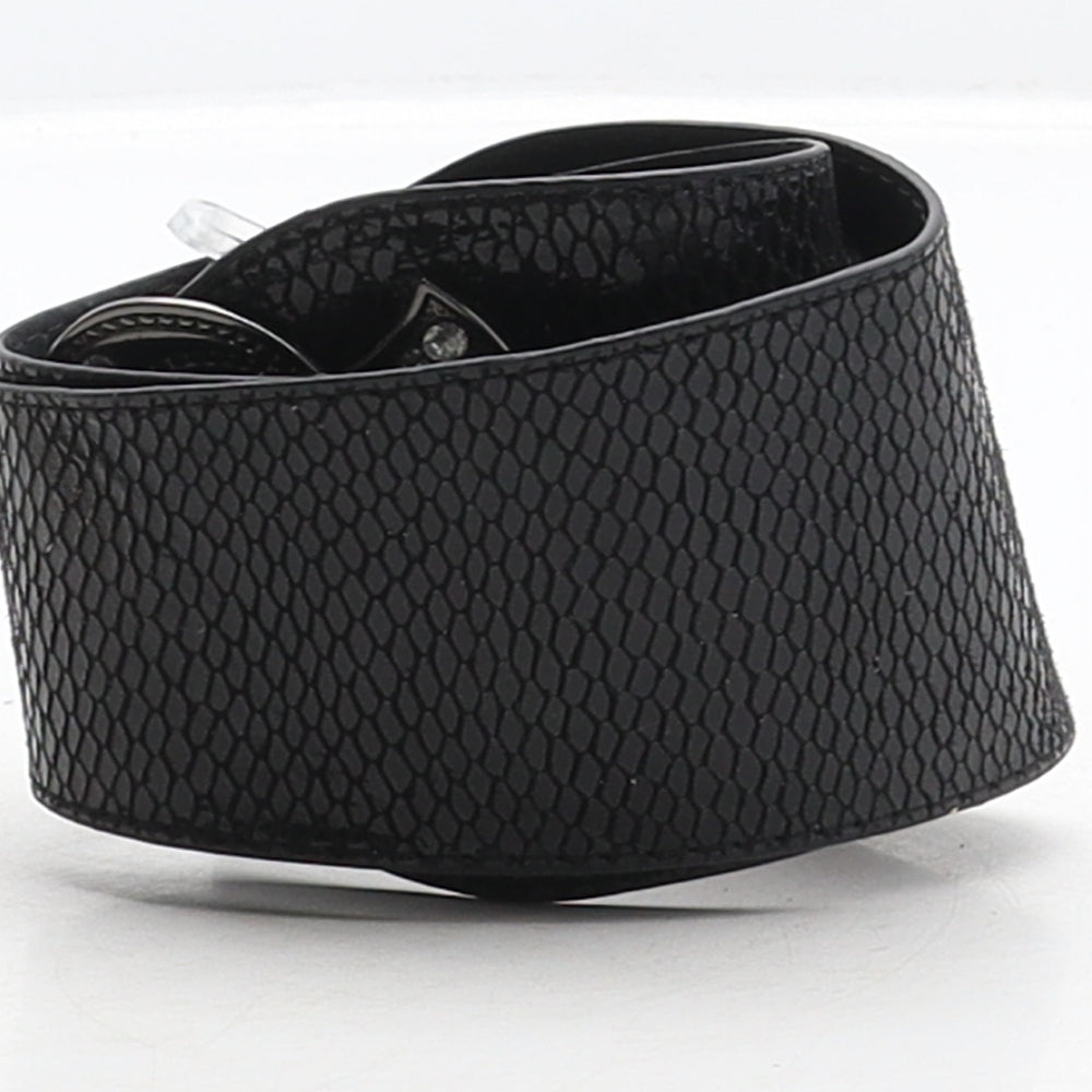 Accessorize Womens Black Animal Print Polyurethane Waist Belt Belt Size S - Snake skin print