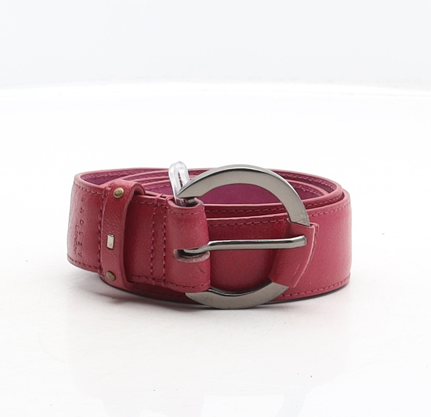 Radley Womens Pink Solid Leather Adjustable Belt Belt Size S