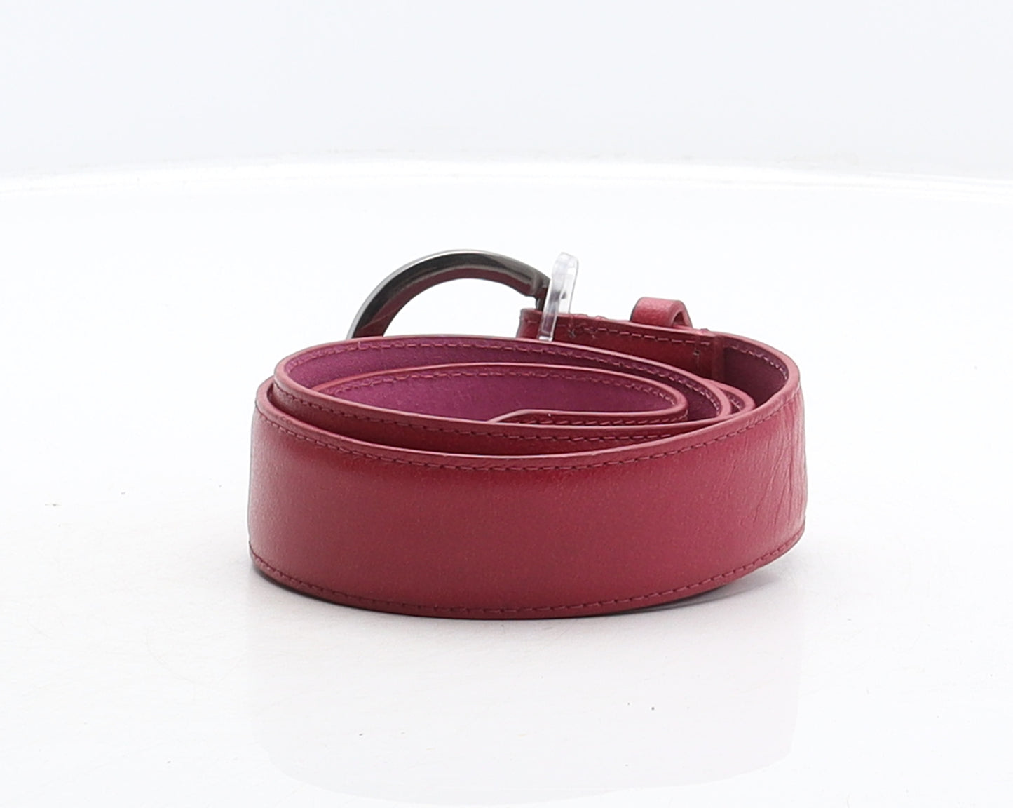 Radley Womens Pink Solid Leather Adjustable Belt Belt Size S