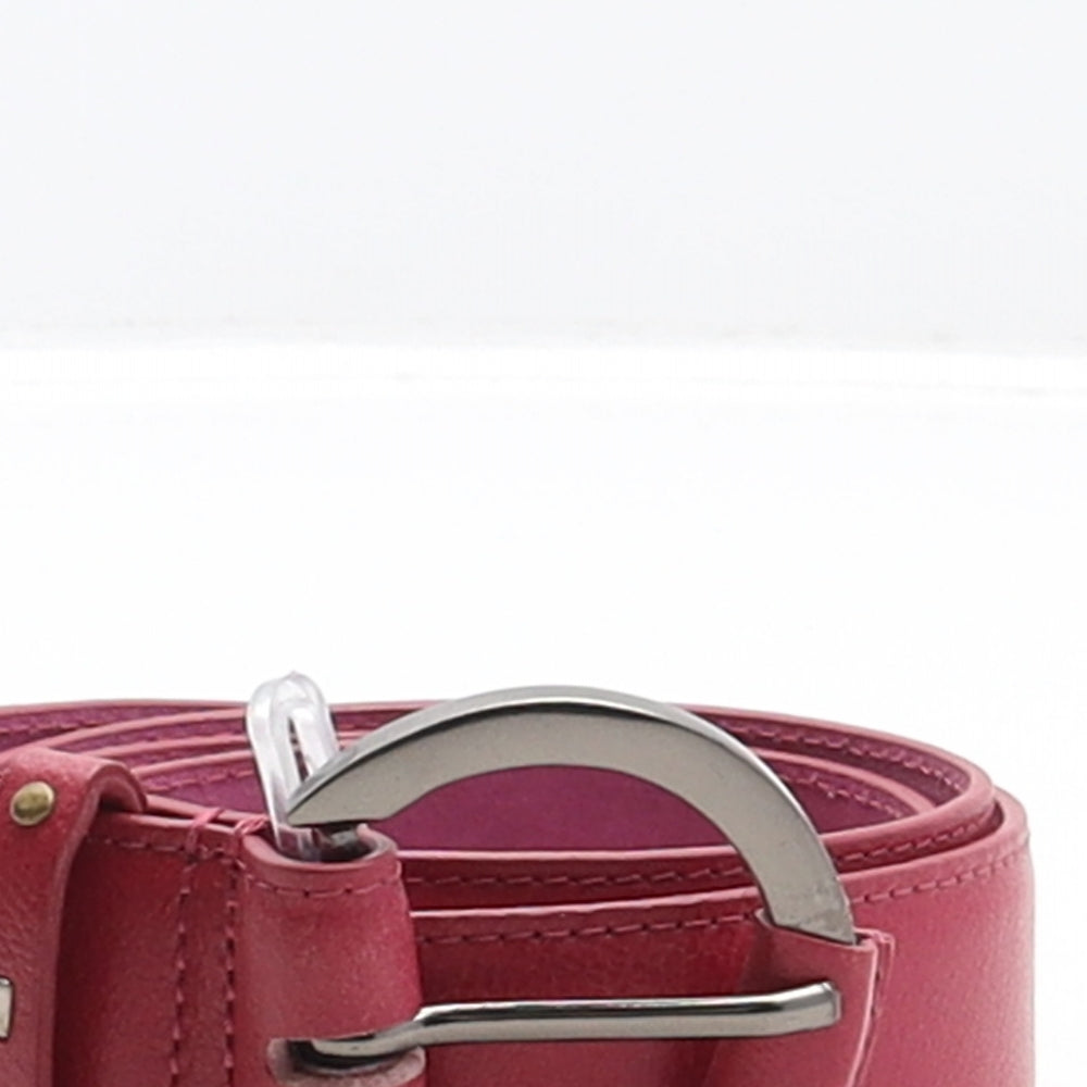 Radley Womens Pink Solid Leather Adjustable Belt Belt Size S