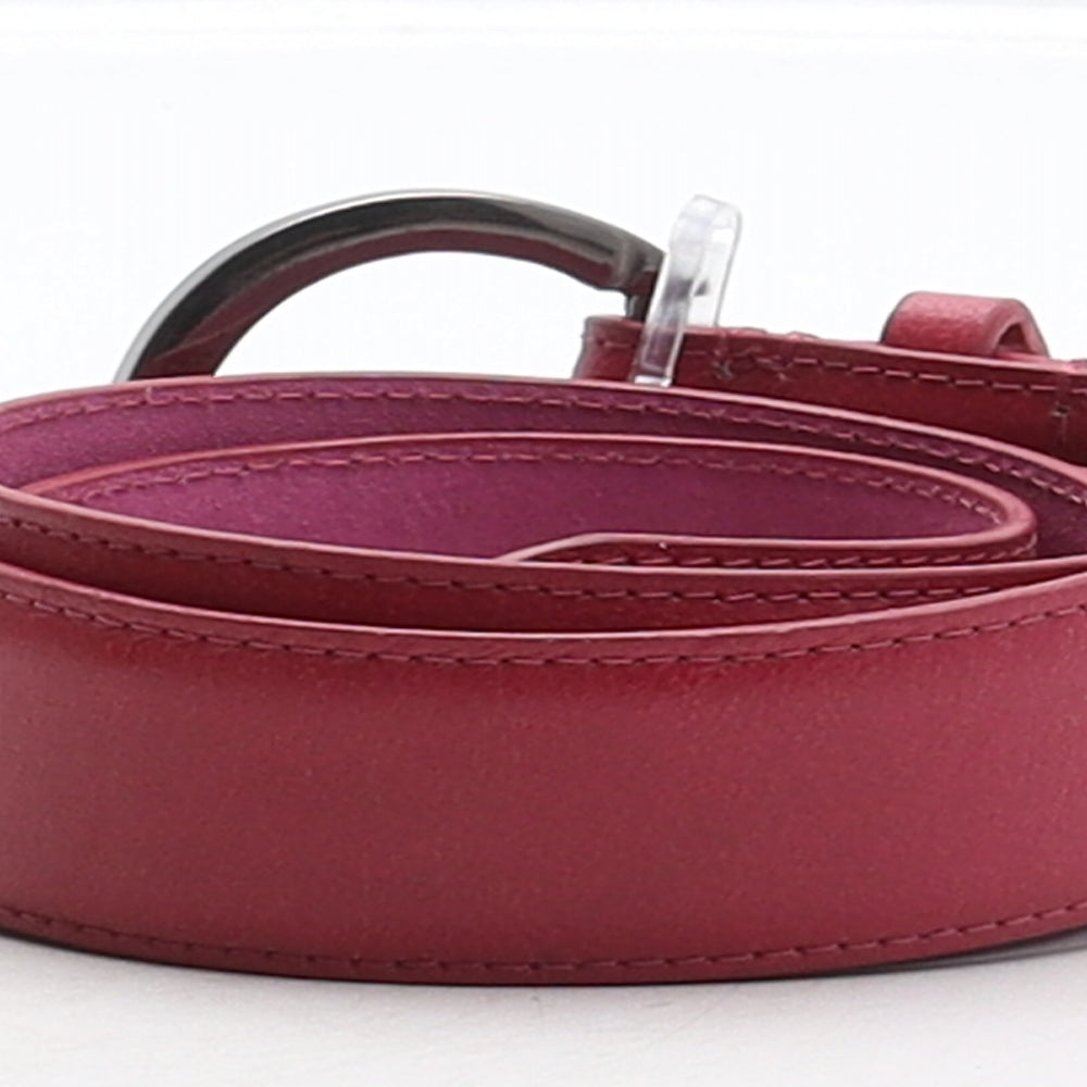Radley Womens Pink Solid Leather Adjustable Belt Belt Size S