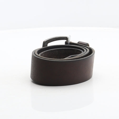 Diesel Mens Brown Solid Leather Dress Belt Belt Size 95
