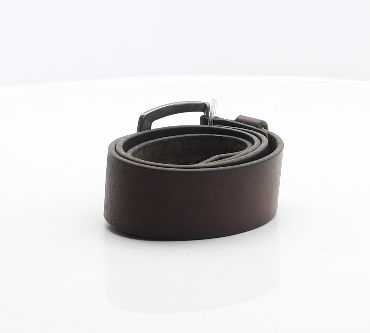 Diesel Mens Brown Solid Leather Dress Belt Belt Size 95