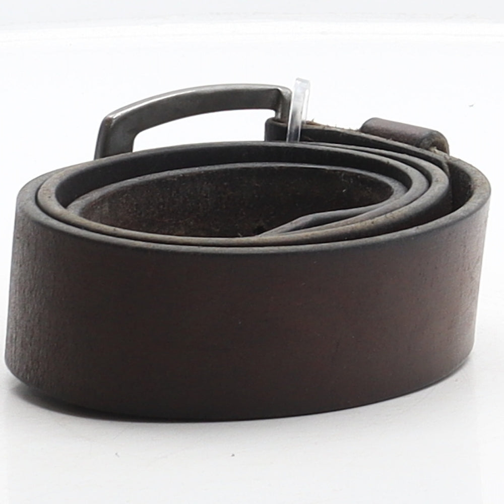 Diesel Mens Brown Solid Leather Dress Belt Belt Size 95