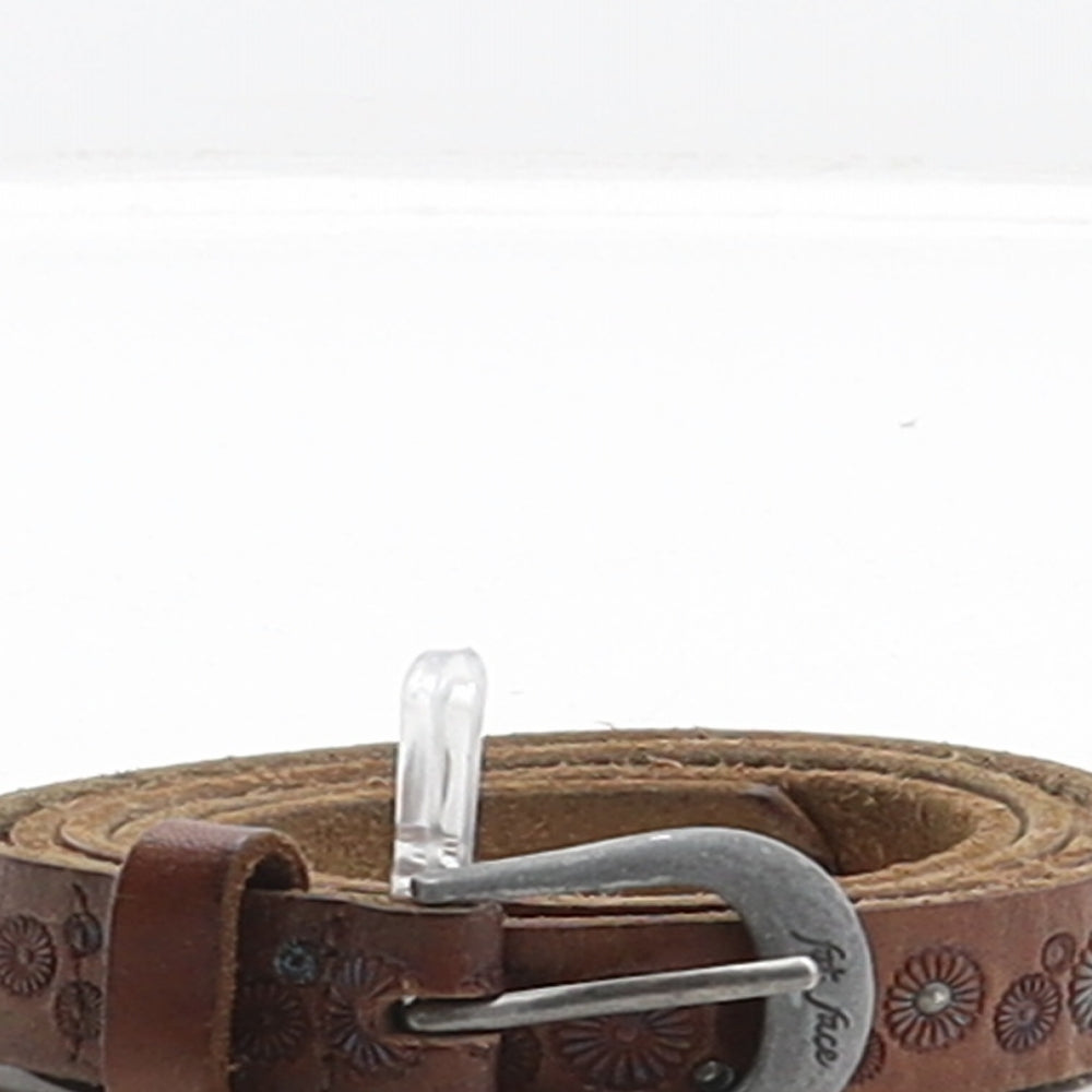 Fat Face Womens Brown Floral Leather Adjustable Belt Belt Size M