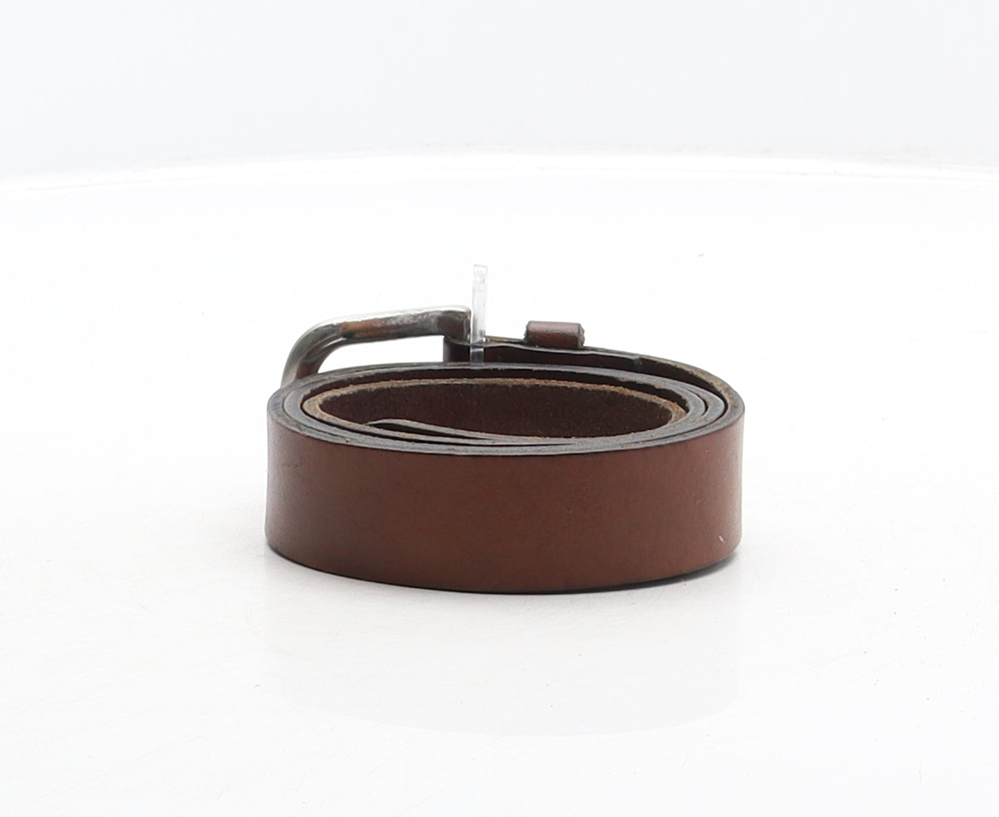 NEXT Mens Brown Solid Leather Dress Belt Belt Size M