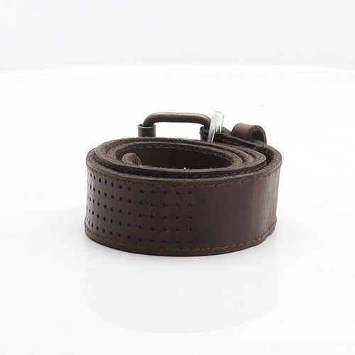 Ted Baker Mens Brown Solid Leather Dress Belt Belt Size 32