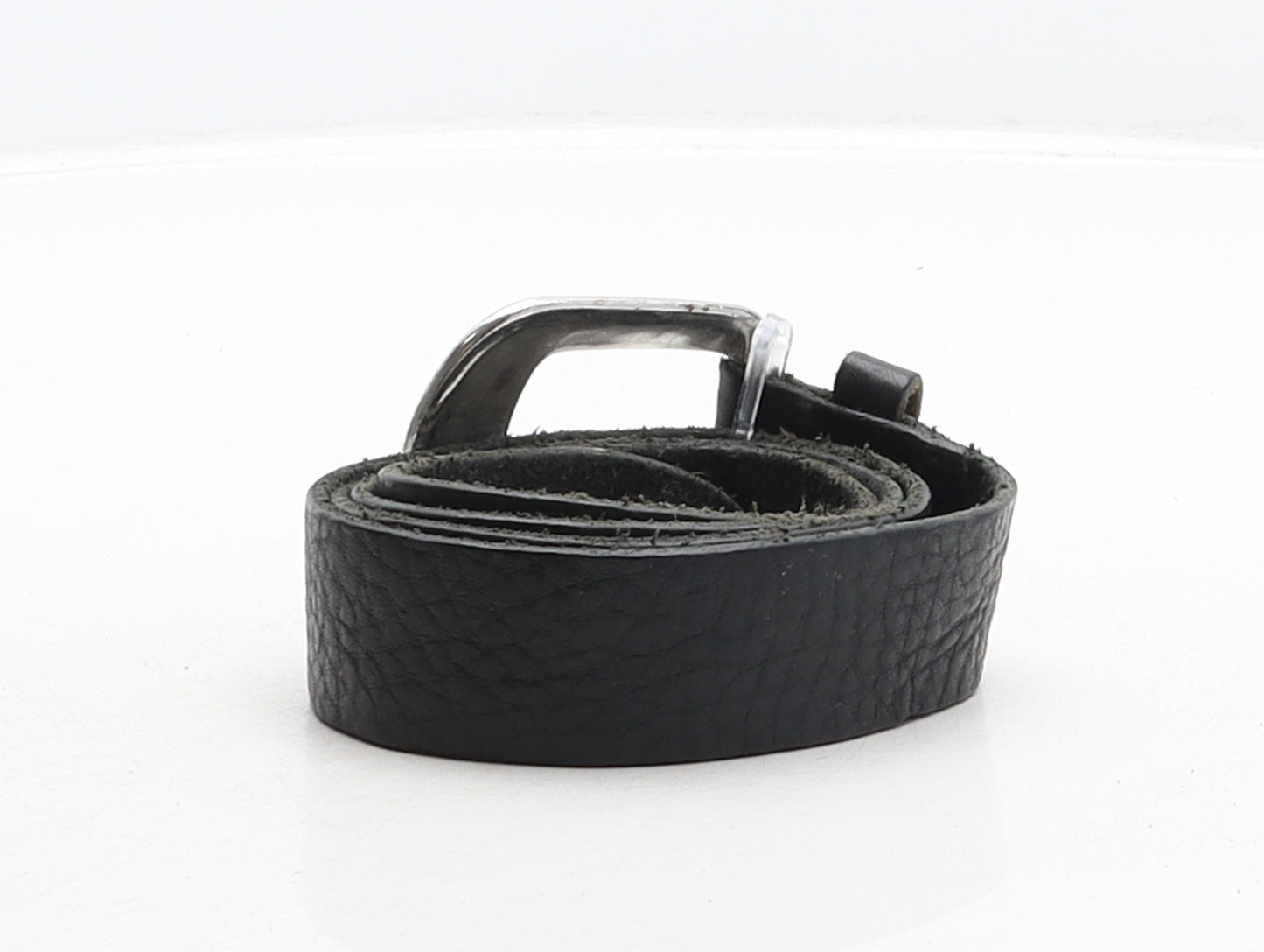 NEXT Womens Black Solid Leather Fashion Belt Belt Size 8