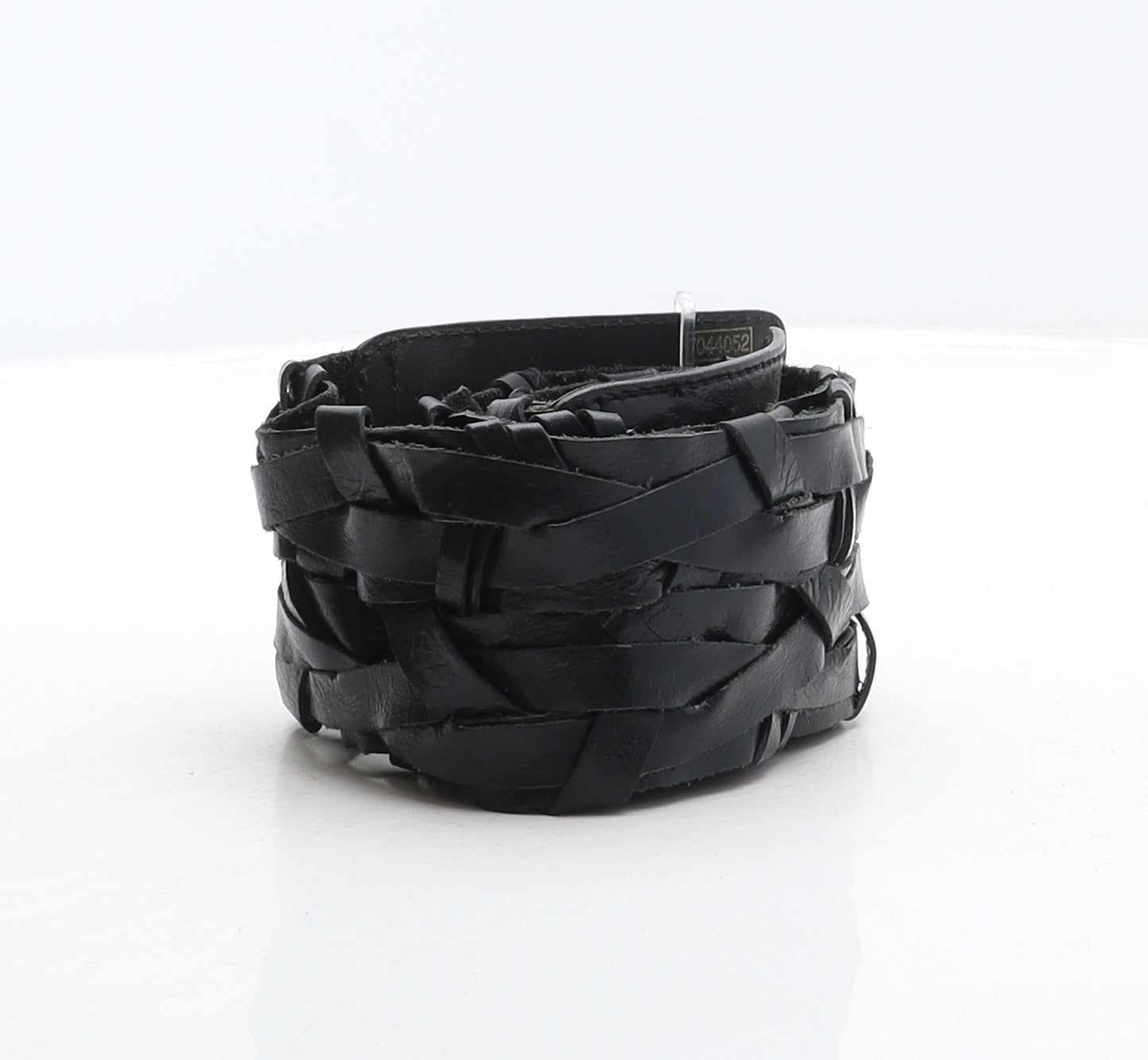 Marks and Spencer Womens Black Solid Leather Waist Belt Belt Size M