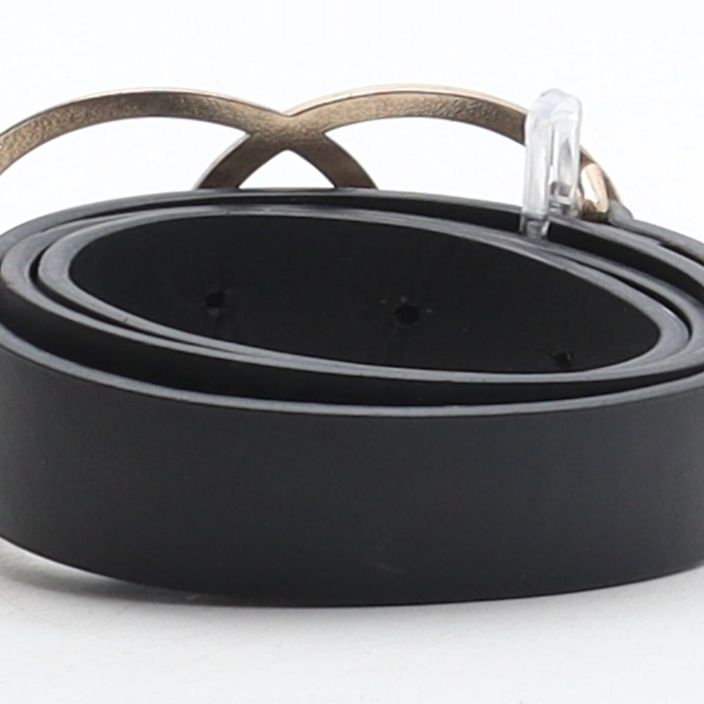 ASOS Womens Black Solid Polyurethane Fashion Belt Belt One Size