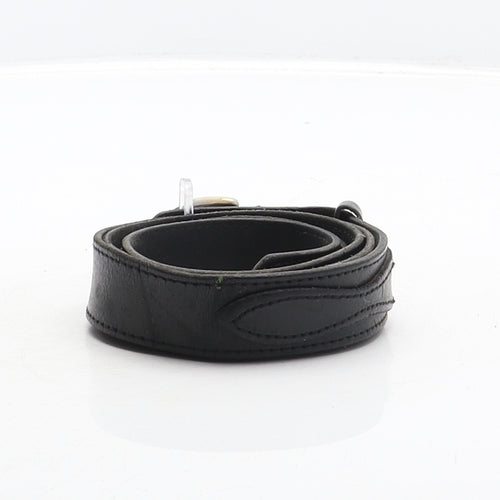 Preworn Mens Black Solid Leather Dress Belt Belt One Size