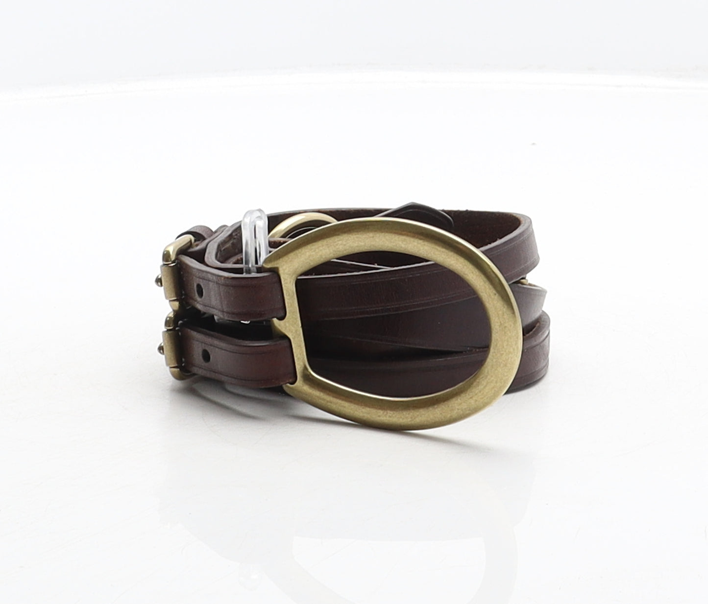 Orvis Womens Brown Solid Leather Fashion Belt Belt Size S