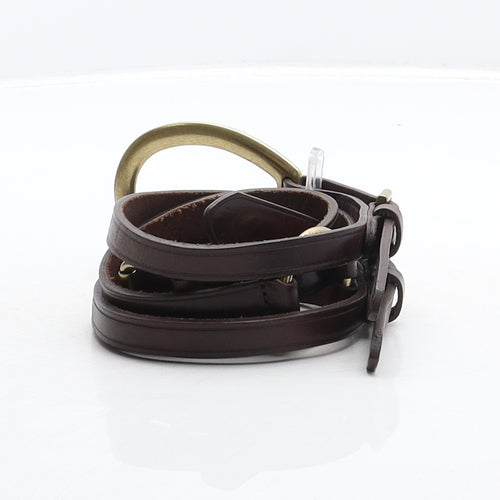 Orvis Womens Brown Solid Leather Fashion Belt Belt Size S