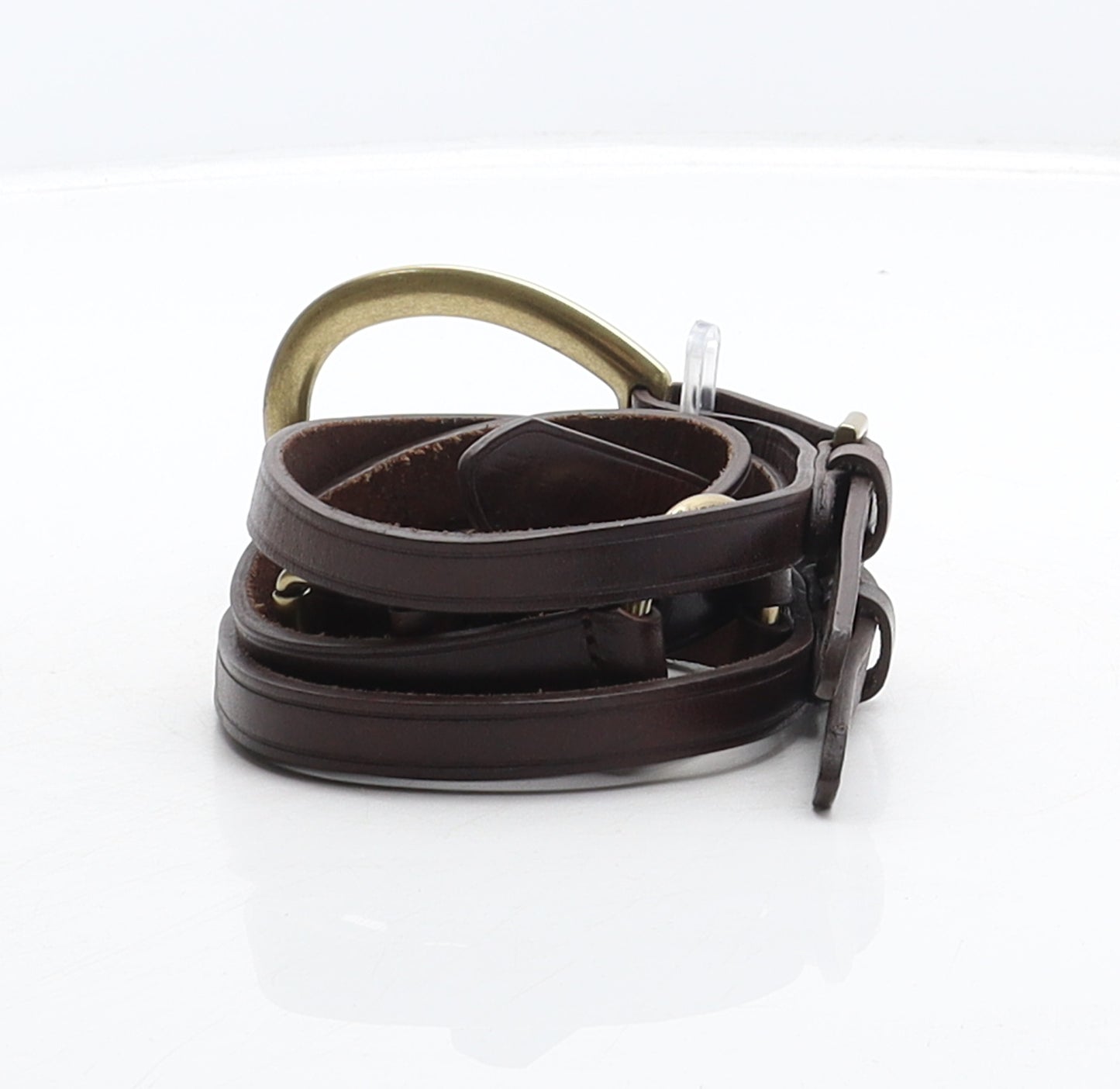 Orvis Womens Brown Solid Leather Fashion Belt Belt Size S