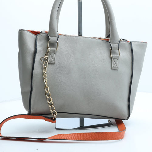 River Island Womens Beige Polyurethane Tote Size Small