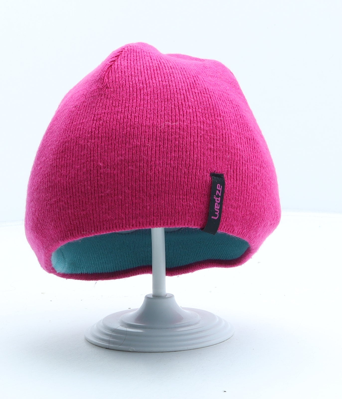 Wed'ze Girls Pink Acrylic Beanie One Size