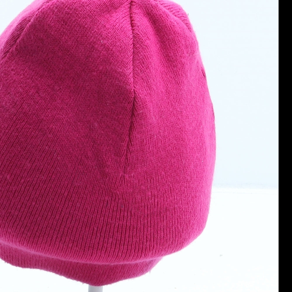Wed'ze Girls Pink Acrylic Beanie One Size