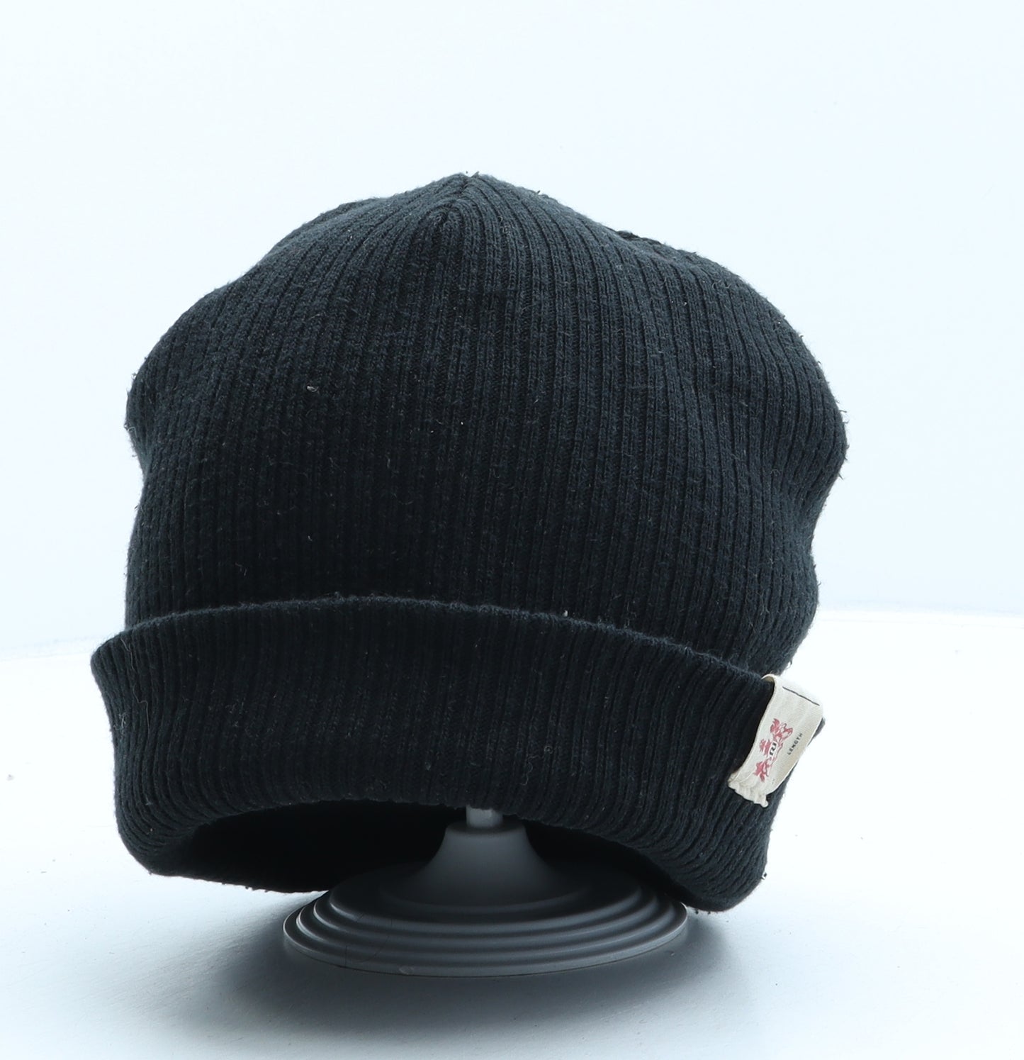 River Island Womens Black Cotton Beanie One Size