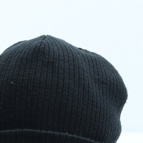 River Island Womens Black Cotton Beanie One Size