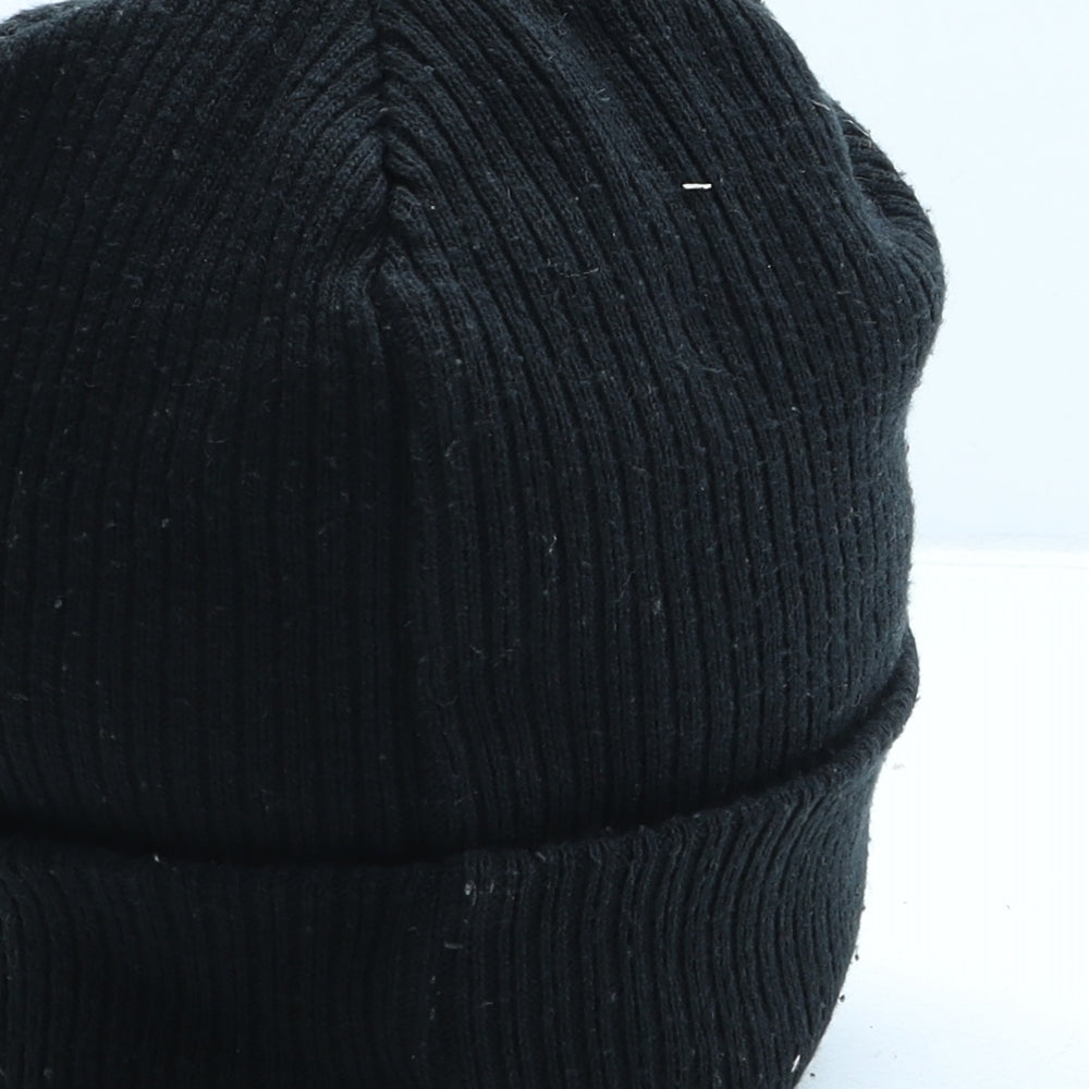 River Island Womens Black Cotton Beanie One Size