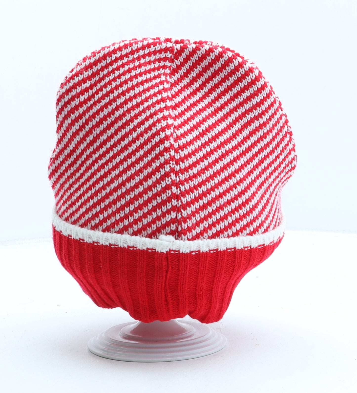 Arsenal Mens Red Striped Acrylic Beanie One Size