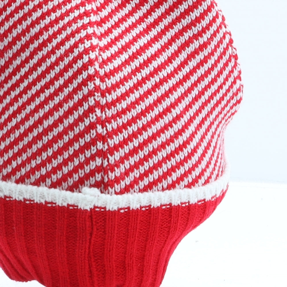 Arsenal Mens Red Striped Acrylic Beanie One Size