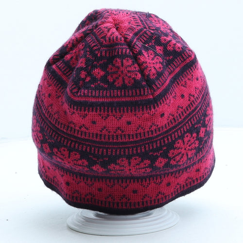 Trespass Womens Purple Fair Isle Acrylic Beanie One Size