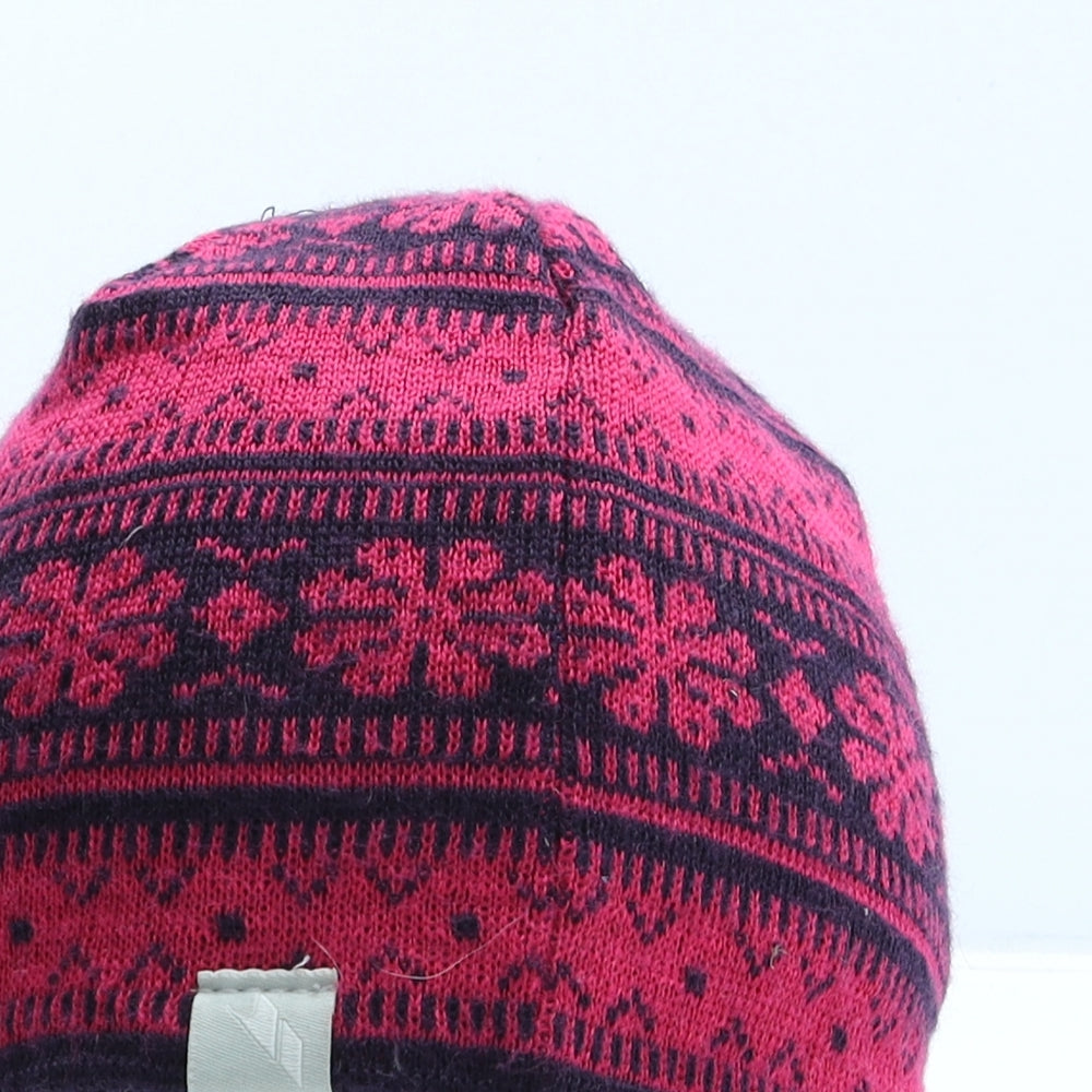 Trespass Womens Purple Fair Isle Acrylic Beanie One Size