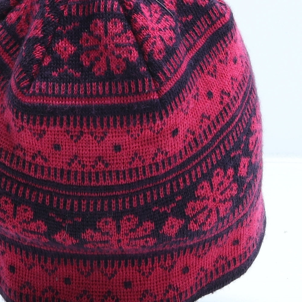 Trespass Womens Purple Fair Isle Acrylic Beanie One Size