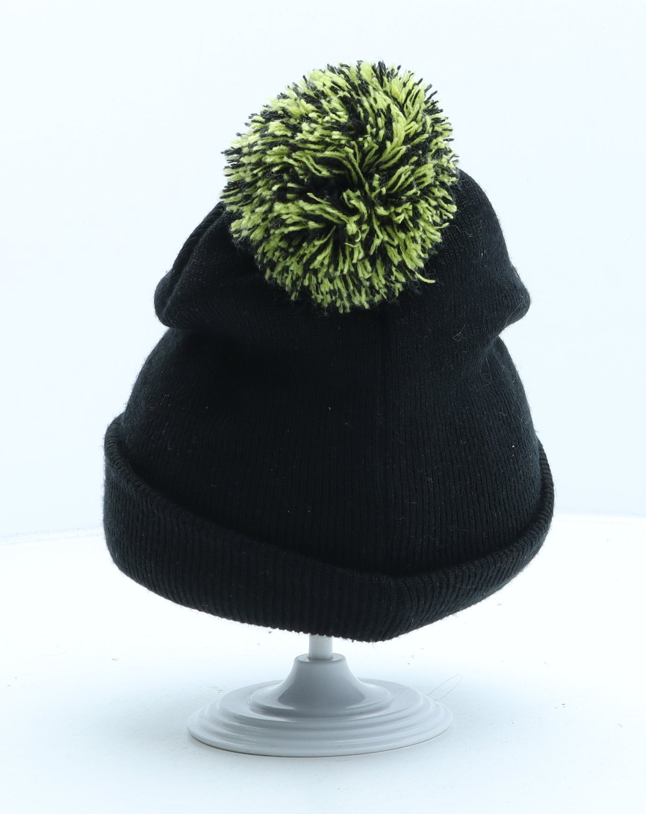 Primark Boys Black Acrylic Bobble Hat Size M - Batman