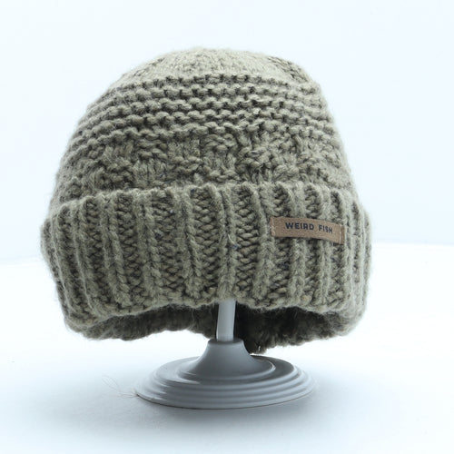 Weird Fish Mens Brown Acrylic Beanie One Size