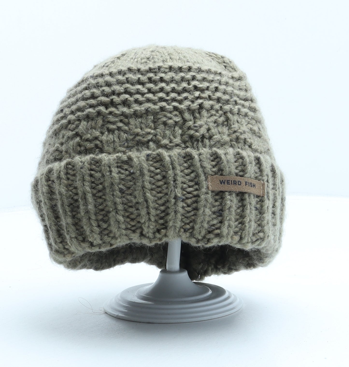Weird Fish Mens Brown Acrylic Beanie One Size