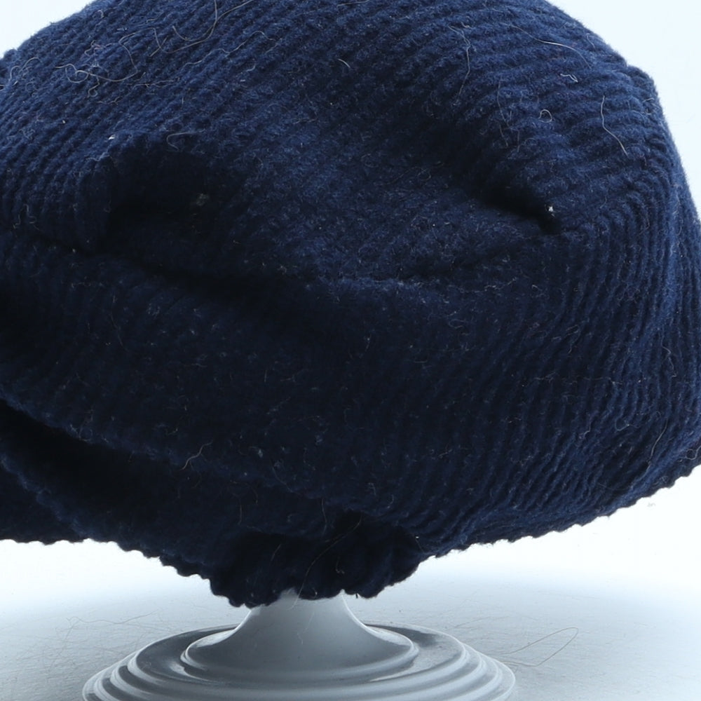 Marks and Spencer Womens Blue Acrylic Peaked Cap One Size