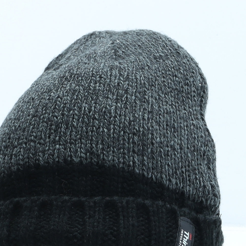 Marks and Spencer Mens Grey Acrylic Beanie Size S