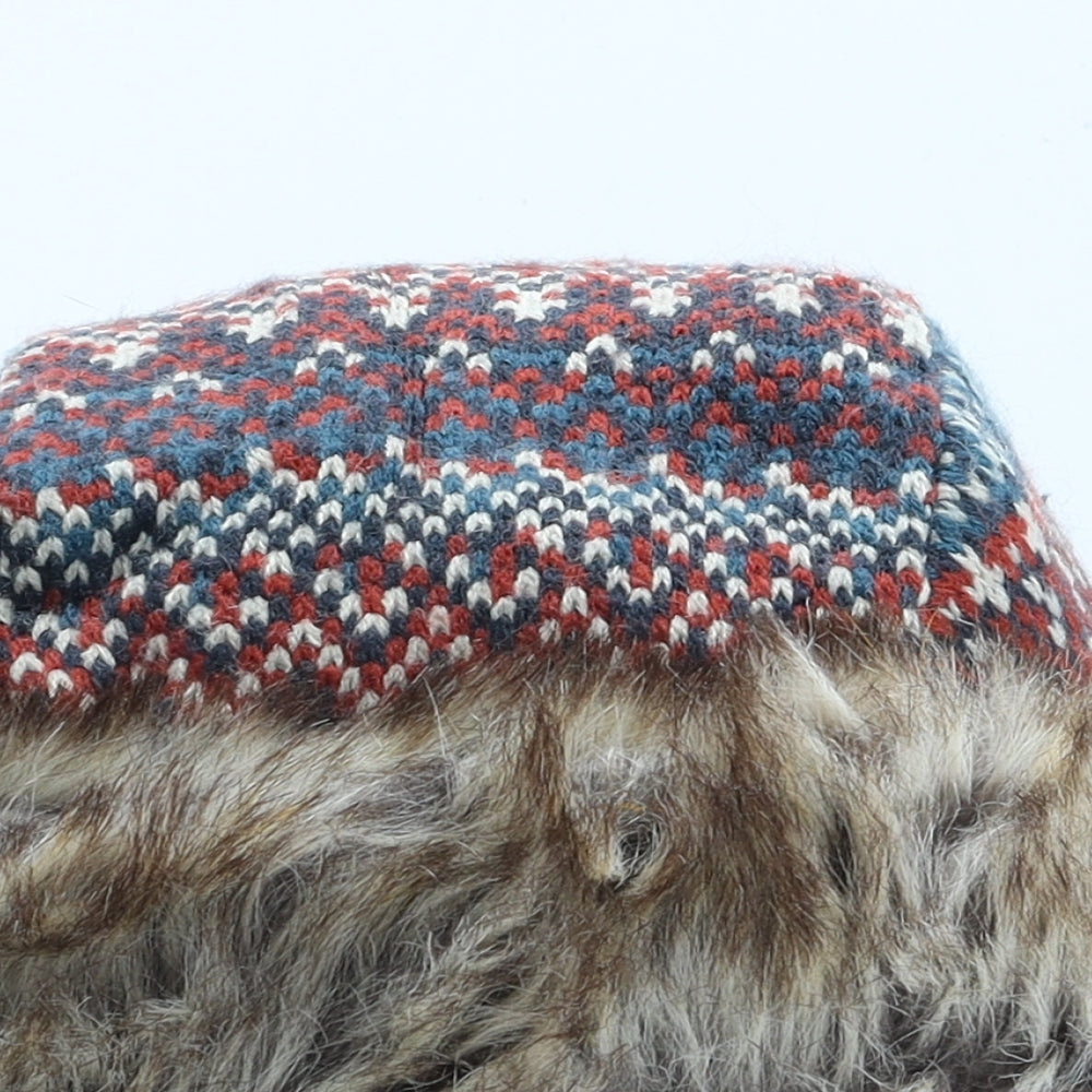 Matalan Boys Multicoloured Fair Isle Acrylic Trapper Hat One Size
