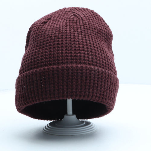 F&F Womens Red Acrylic Beanie One Size